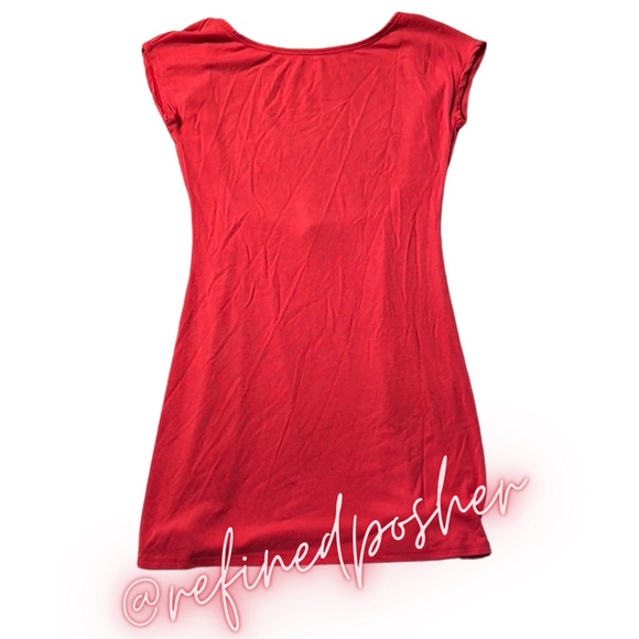 Free People Beach Rosalia Low Back Mini Dress size Small NEW Red - Picture 2 of 4